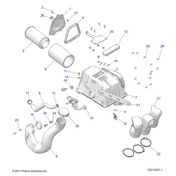ENGINE, AIR INTAKE - A22SXN85A4 (C0210291-1)