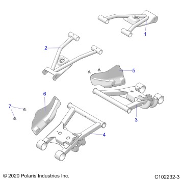 SUSPENSION, REAR CONTROL ARMS - A21SDA57A5 (C102232-3)