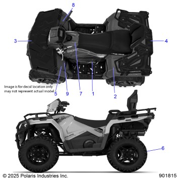 BODY, DECALS, STANDARD - A26SJR57AG (901815)