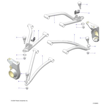 SUSPENSION, FRONT A-ARMS - A25SKE57A1 (C102803)