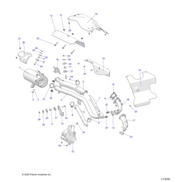 ENGINE, EXHAUST - A26SHY57AL/AS (C102806)