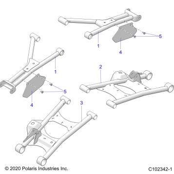 SUSPENSION, REAR CONTROL ARMS - A23SGE95AN (C102342-1)