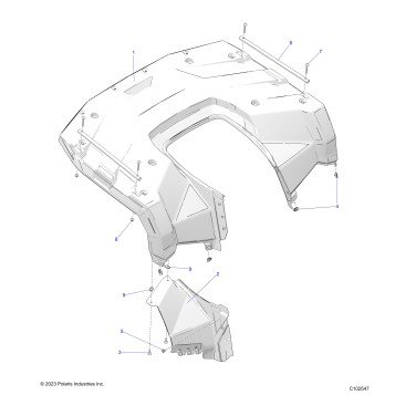 BODY, REAR CAB - A25SEA57A1/A3/A6/A9 (C102547)
