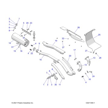 ENGINE, EXHAUST - A24SJE57AX (C0211354-1)