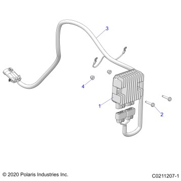 ELECTRICAL, VOLTAGE REGULATOR AND MOUNTING - A24SYY95AH (C0211207-1)