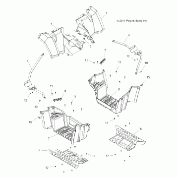 BODY, REAR CAB, FOOTWELLS and SUPPORTS - A14YN8EAJ/EAT (49MVCABRR12SP850)