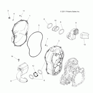 BODY, CLUTCH COVER - A14YN8EAJ/EAT (49MVCLUTCHCVR12SP850)