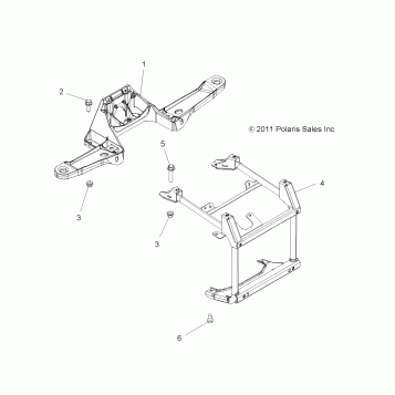 BODY, FRONT RACK SUPPORT - A14YN8EAJ/EAT (49MVRACKMTG12SP850)