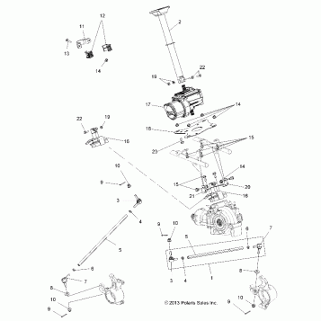 STEERING, STEERING POST ASM. - A14YN8EAJ/EAT (49ATVSTEERING14SP850)