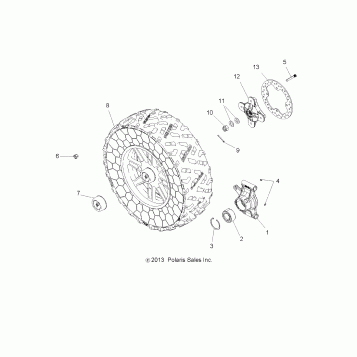 WHEELS, REAR and HUB - A14YN8EAJ/EAT (49ATVWHEELREAR14850WV)