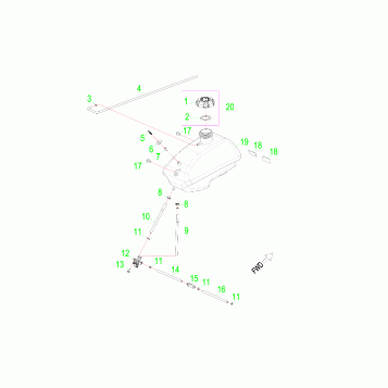 BODY, FUEL TANK ASM. - A16YAK09AF (A00029)