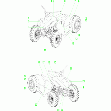 BODY, DECALS - A25YPA20A4 (A00050)