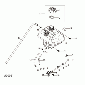 BODY, FUEL TANK and HOSES - A17YAK05A4/A6 (A00061)