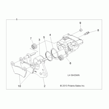 BRAKES, CALIPER, FRONT - A18DAA50B7 (49RGRCALIPER14570)