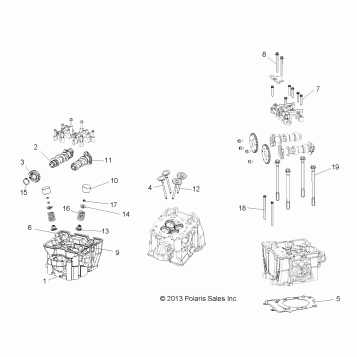 ENGINE, CYLINDER HEAD, CAMS and VALVES - A15SEE57AA/AC/AJ (49RGRCYLINDERHD14570)