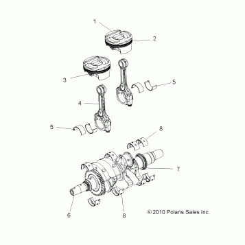 ENGINE, CRANKSHAFT and PISTON - A16DAE87AL (49RGRPISTON11RZR875)