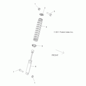 SUSPENSION, REAR SHOCK MOUNTING - A18DAA50B7 (49RGRSHOCKMTGRR12RZR570)