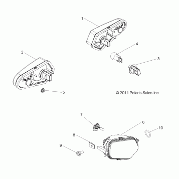 ELECTRICAL, HEADLIGHTS, TAILLIGHTS and BULBS - A16DAE87AL  (49RGRTAILLAMPS12RZR570)