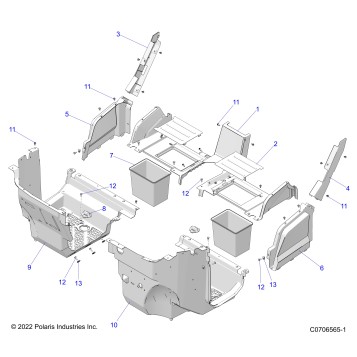 BODY, FRONT CLOSEOFF AND FLOOR - G24GMP99 (C0706565-1)
