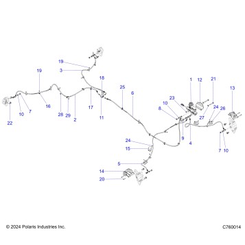 BRAKES, BRAKE LINES AND MASTER CYLINDER - G25GXK99 (C760014)