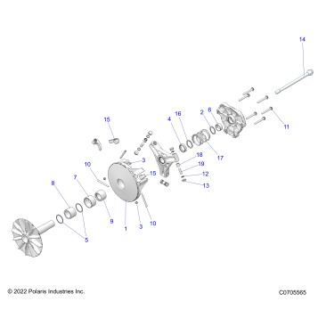 DRIVE TRAIN, PRIMARY CLUTCH - G24GMP99 (C0705565)