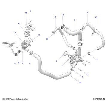 ENGINE, WATERPUMP AND BYPASS