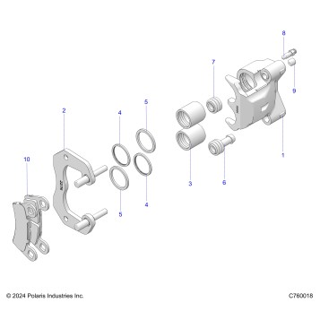 BRAKES, REAR CALIPER - G25GMK99 (C760018)