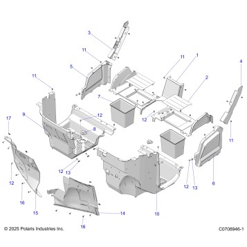 BODY, FRONT CLOSEOFF AND FLOOR