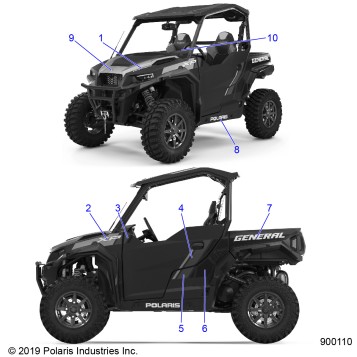 BODY, DECALS - G20GXJ99AP/BP (900110)