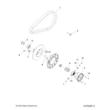 DRIVE TRAIN, SECONDARY CLUTCH