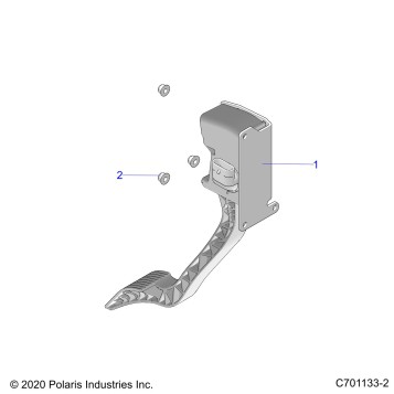 ENGINE, THROTTLE PEDAL - G22GXE99AL/BL (C701133-2)