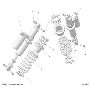SUSPENSION, REAR SHOCK MOUNTING