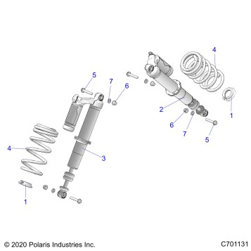SUSPENSION, FRONT SHOCK MOUNTING - G22GAJ99AP/BP (C701131)