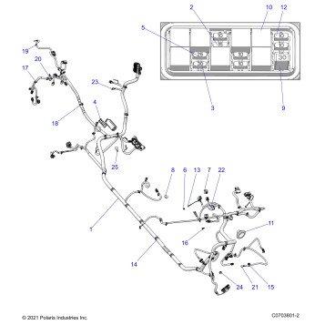 ELECTRICAL, WIRE HARNESSES, CHASSIS - G22GME99AC/AJ/BC/BJ (C0703801-2)