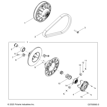 DRIVE TRAIN, SECONDARY CLUTCH