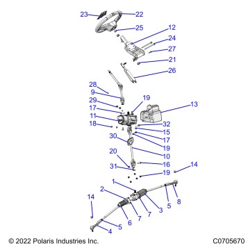 STEERING, STEERING ASM. - G22GMK99AP/BP (C0705670)