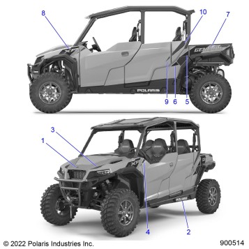 BODY, DECALS - G23GME99A4/99B4 (900514)