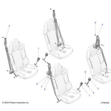 BODY, SEAT BELT MOUNTING