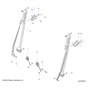 BODY, SEAT BELT MOUNTING