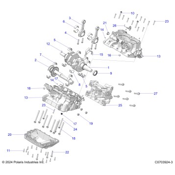 ENGINE, CRANKCASE AND CRANKSHAFT