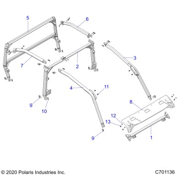 CHASSIS, CAB FRAME - G22GME99AL/BL (C701136)