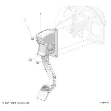 ENGINE, THROTTLE PEDAL - G25GAP99 (C750540)