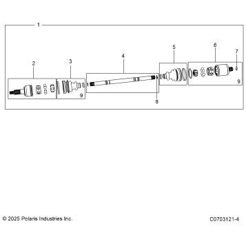 DRIVE TRAIN, REAR HALF SHAFT