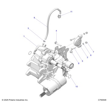 DRIVE TRAIN, MAIN GEARCASE MOUNTING - G25GXK99 (C750549)