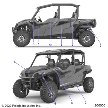 BODY, DECALS - G22GMP99AH/BH (900500)