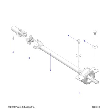 DRIVE TRAIN, MID PROP SHAFT - G25GMK99 (C760016)