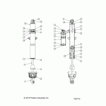 SUSPENSION, FRONT SHOCK INTERNALS - G22GXE99AL/BL (702710)