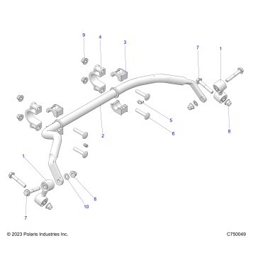SUSPENSION, REAR STABILIZER BAR - G25GXK99 (C750049)