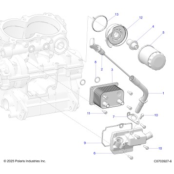 ENGINE, DIPSTICK AND OIL FILTER