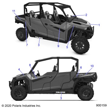 BODY, DECALS - G21G4P99AM/BM (900159)